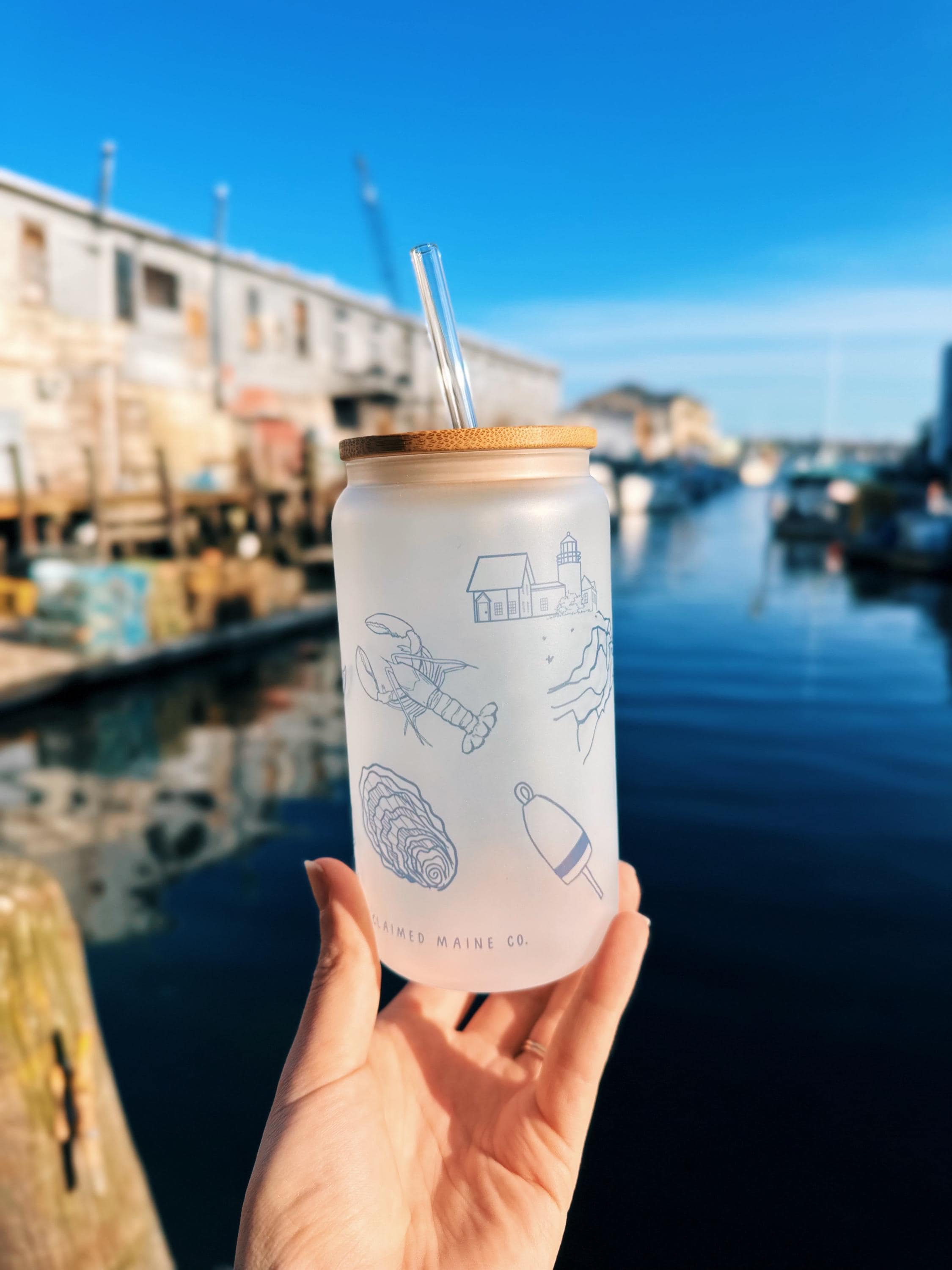 Nature-Inspired Frosted Can Glasses