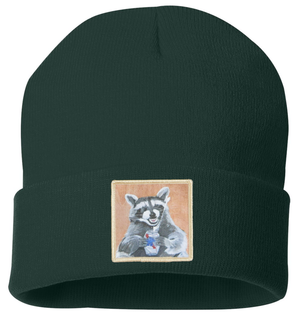 Beer Bandit Raccoon Beanie