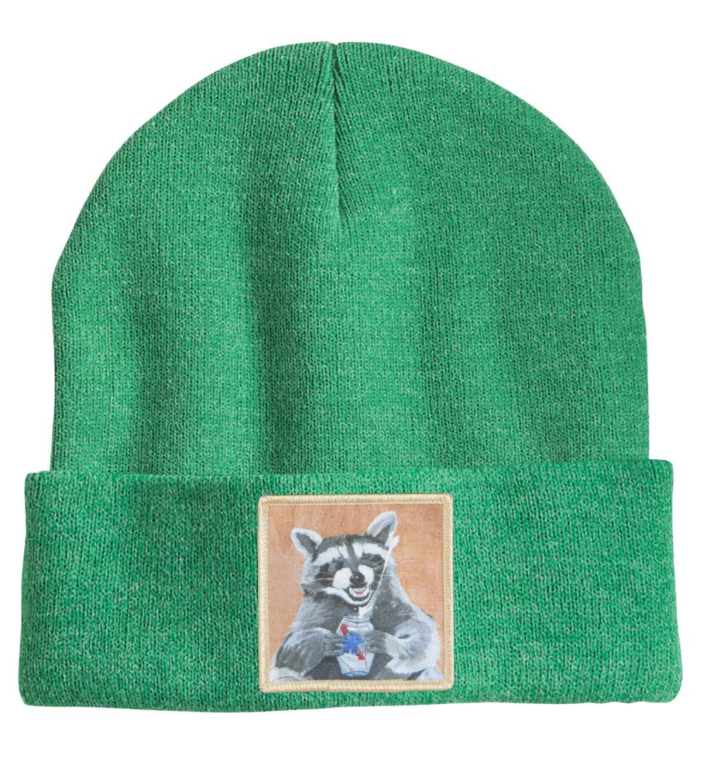 Beer Bandit Raccoon Beanie