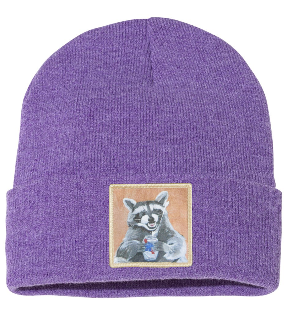 Beer Bandit Raccoon Beanie