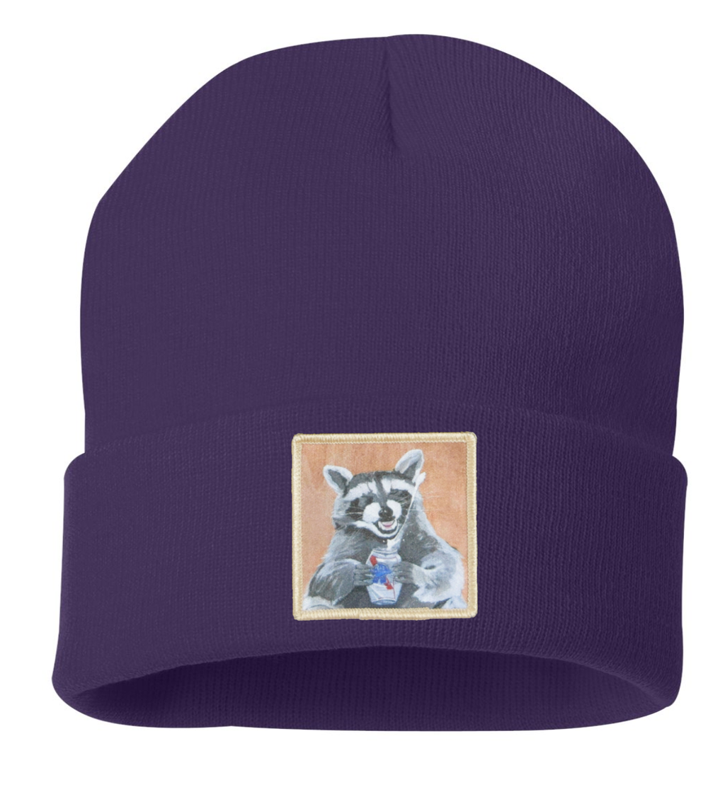 Beer Bandit Raccoon Beanie